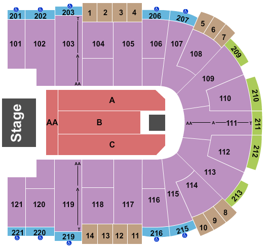 Sames Auto Arena Journey Seating Chart